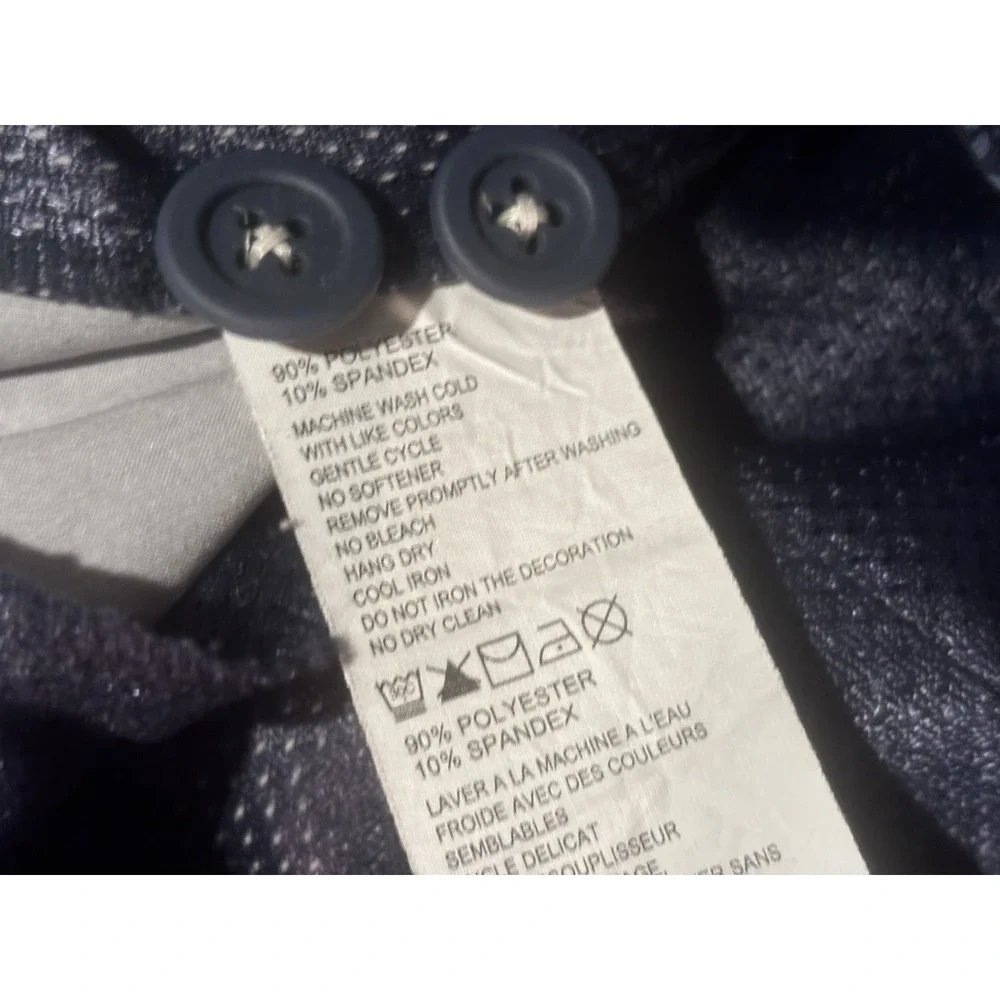 Tommy Bahama Shorts Men's 38 Plaid Tech Flat Front Board Style Blue Plaid